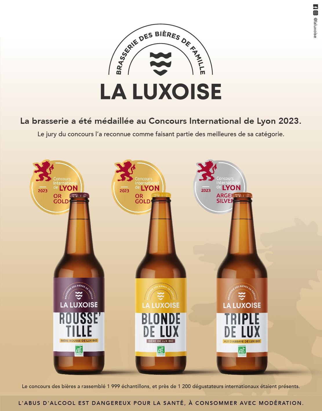 Brasserie 3 types de bière